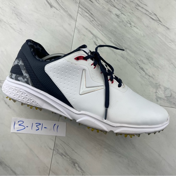 Callaway Shoes Callaway Mens Coronado V2 Waterproof Golf Sneaker Tm8 Red White Blue Size 3